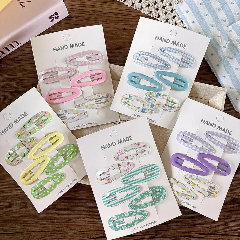 6 Piece Set Sweet Hair Clips Girls 2026 Hot Korean Floral BB Hairpin Side Clip for Children Bangs and Broken Hair BB Clip