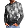 Men's Casual Button-Down Sweatshirt Solid Color Long-Sleeved Shirt Pullover