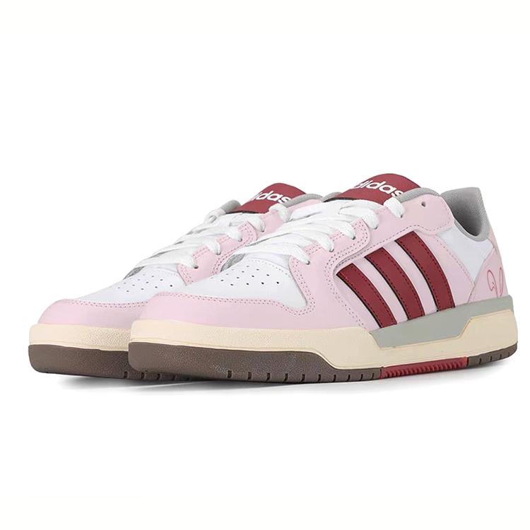 Adidas Neo Entrap Pink Cute New Abrasion Resistant Low top Skateboard Shoes Unisex White Red FW3462(Team1042-)