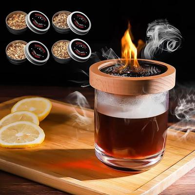 Dřevěná sada pro kuřáky na koktejly Whisky Ovocné dřevěné chipsy Barmanské příslušenství Výrobník kouře na nápoje Kuchyňské bary Příslušenství Nástroje