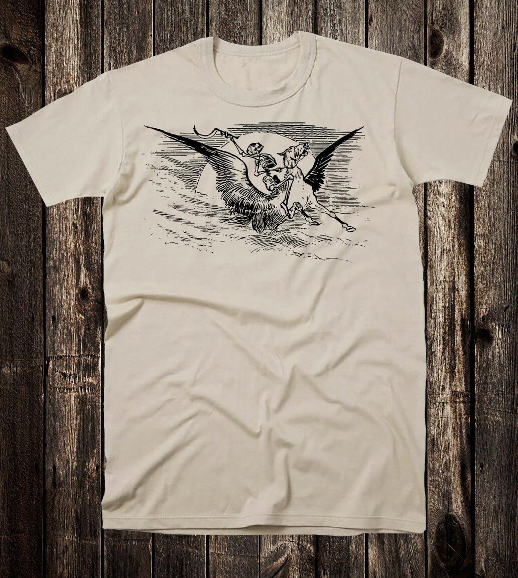 Vintage Style Goth Tee T Shirt Occult Victorian Art Skeleton Horse Death XXXL