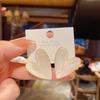 White Color Big Heart Stud Earrings for Women Girl Korean Love Drop Glaze Aesthetic Daily Life Minimalist Earring Jewelry