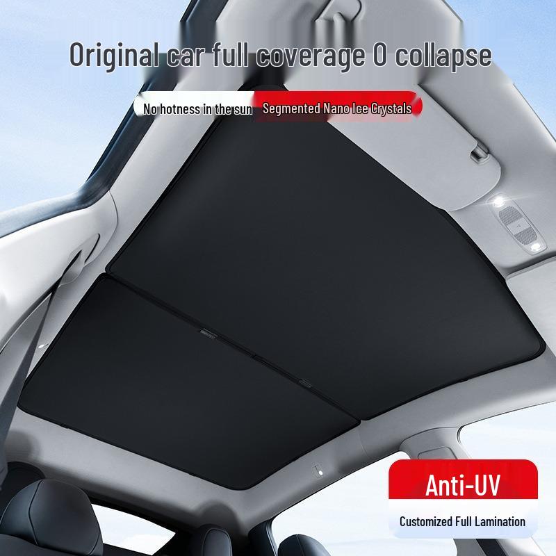 Tesla Model 3/Y Sunroof Sunshade: Heat-Blocking Roof Insulation Accessory