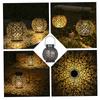Tomshine Outdoor Solar Lantern Light Hollowed-out Design Decorative Metal Hanging LED Lights