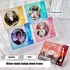 Display Photo Frame 5pcs Water Ripple Record Photo Frame Acrylic Magnetic Clear Badge Storage Frame Desktop Ornaments Storage