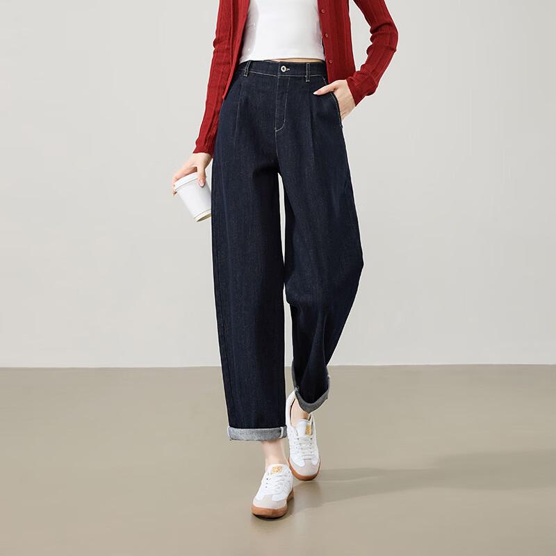 ESE-Y Women s Fade-Resistant High-Waist Wide-Leg Jeans 30