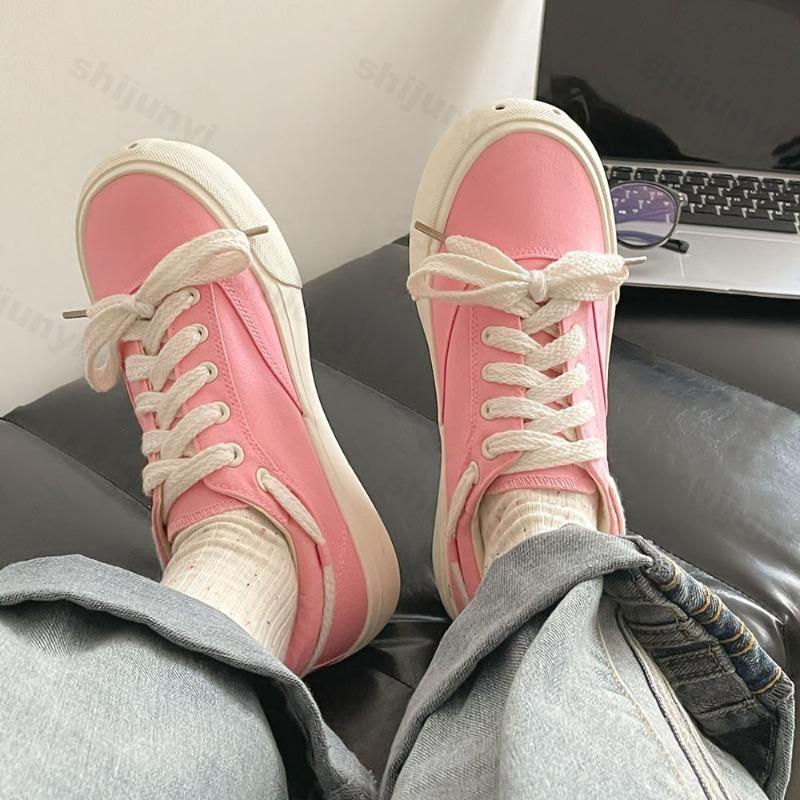 Autumn 2026 Women's Casual Sports Canvas Shoes Comfortable Anti Slip Outdoor Vulcanized Shoes Fashion Platform Zapatos Mujer