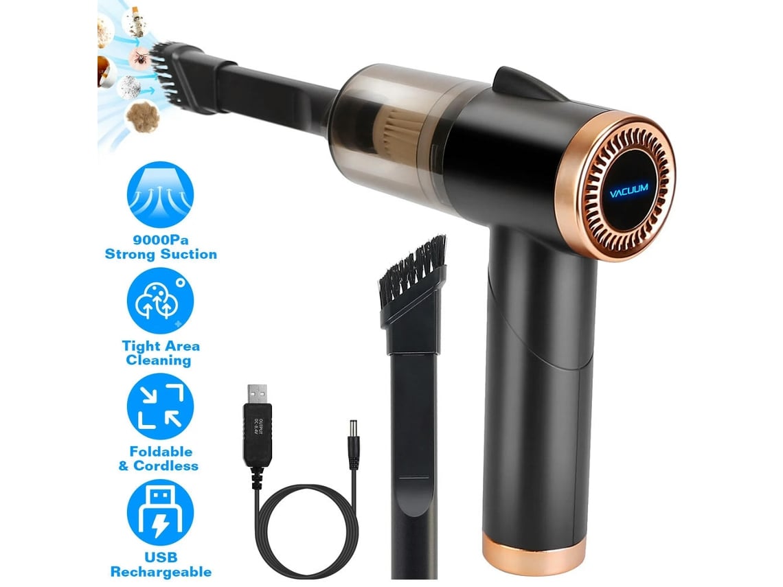 

Car Vacuum 120W 9000PA , Cordless Handheld Vacuum Cleaner, Ultra-Lightweight Suction Power, USB Charging, for Home Cleaning