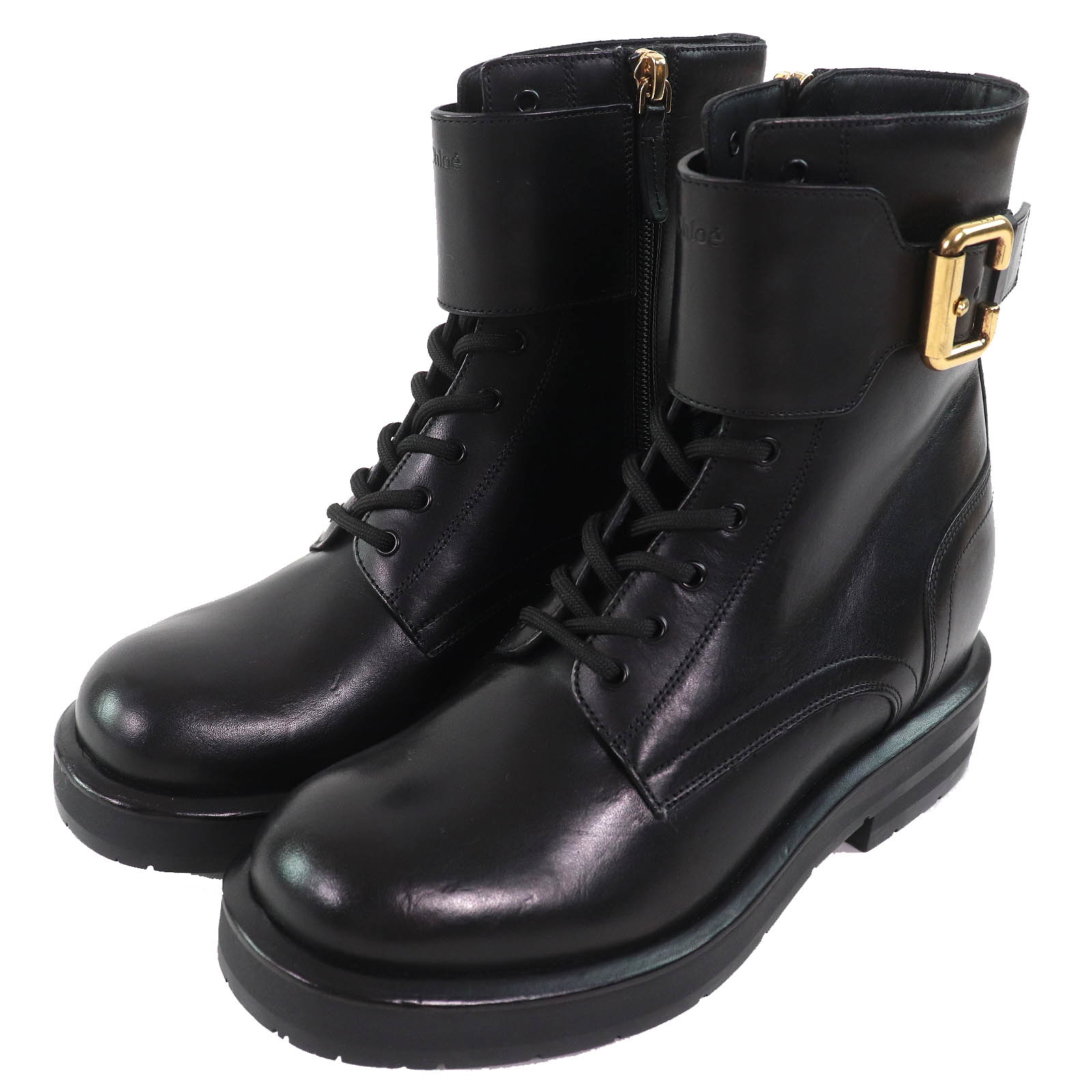 

Excellent Chloe short boots CODDINGTON lace-up leather ankle boots Used