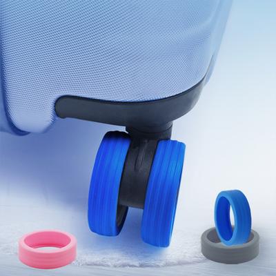 4 pezzi copriruota in silicone per bagagli, resistenti al rumore, protezione antiusura per ruote girevoli
