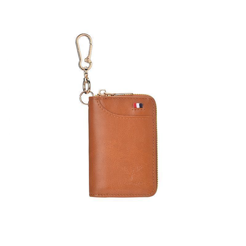 Multifunctional Car Key Case With Zipper And Soft Pu Material For Travel And Commuting