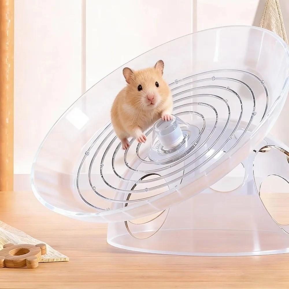 Silent Hamster Running Wheel Plastic Gerbil Roller Toy Spinner Running Disc  Cage Accessory