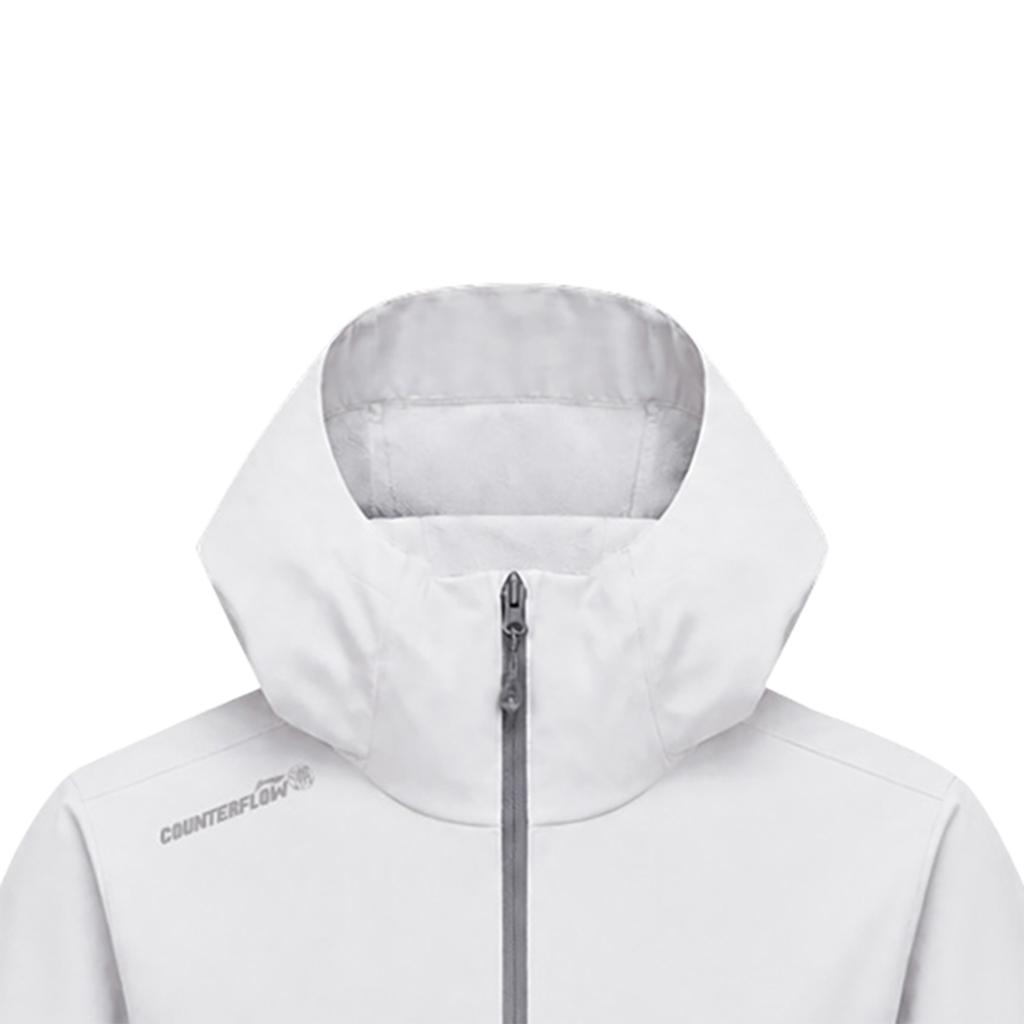 Men's Li-Ning Outdoor Counterflow Softshell Jackets Men's Calm Gray Hooded (Non-detachable) Moderate Straight