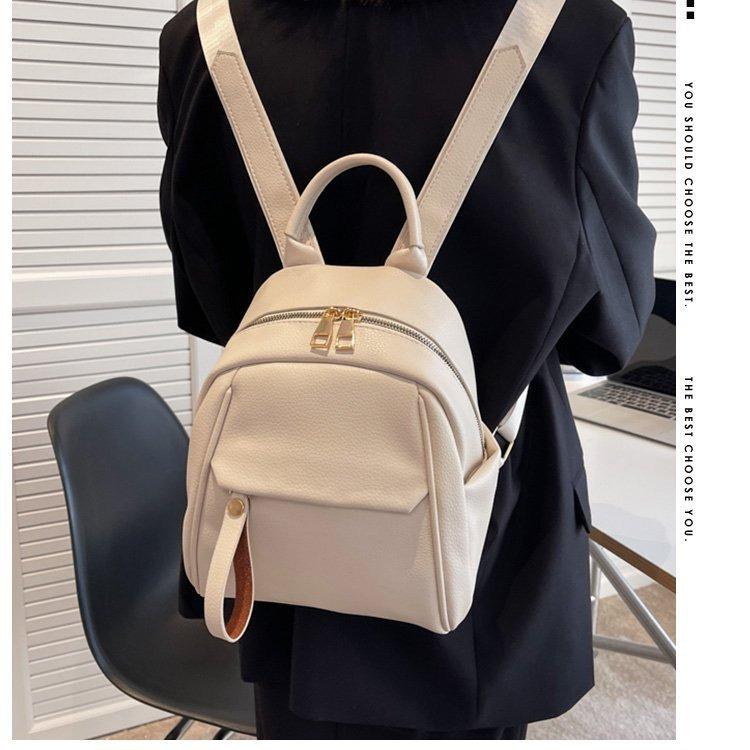 Casual small backpack women's backpack fashion new trendy Korean version large capacity fashion pu schoolbag travel bag women