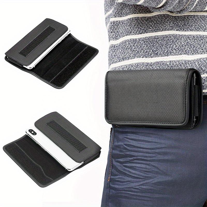 Marsupio da Cintura per Cellulare 3.5-6.3 pollici per iPhone Samsung Xiaomi Custodia a Sacchetto Clip da Cintura Fondina Borsa in Tessuto Oxford Copertura a Ribalta
