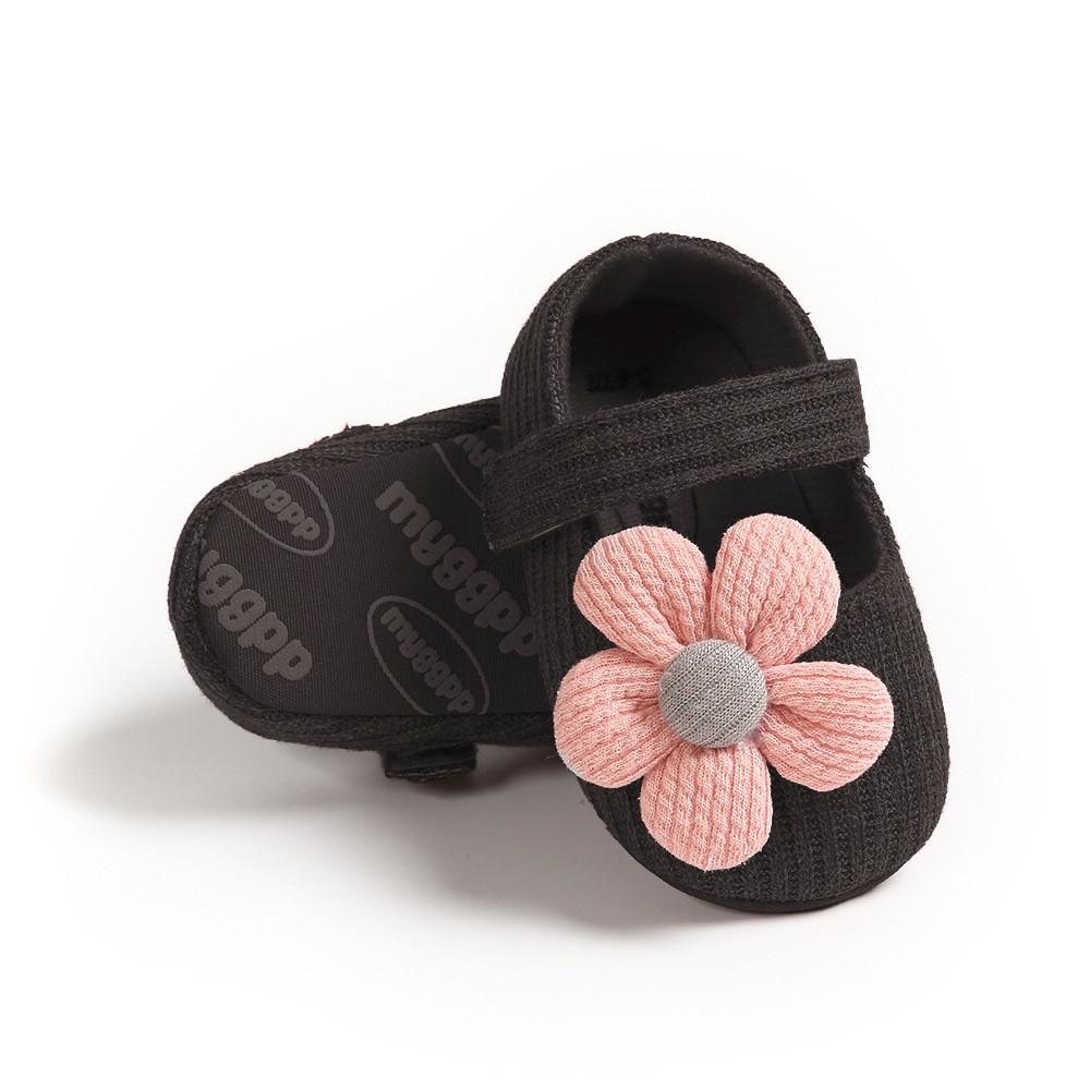 Baby Girls Soft Sole Floral Toddler Shoes With Non Slip Sole For Crawling And Walking