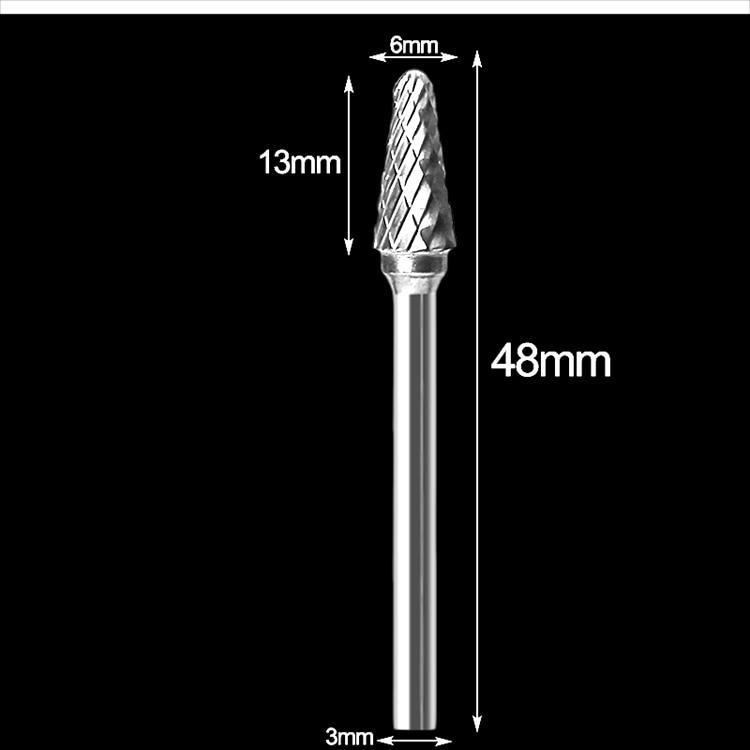 10Pcs/set 1/8 Tungsten Carbide 10mm Drill Bits Rotary Burrs Metal Diamond Grinding Woodworking Milling Cutters for Drill Bits