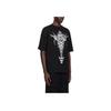 We11done Spine Skull Pattern Printed Embroidered Crew Neck Pullover Short Sleeve T-Shirt Men T-Shirts Black WD-TT1-24-720-U-BK