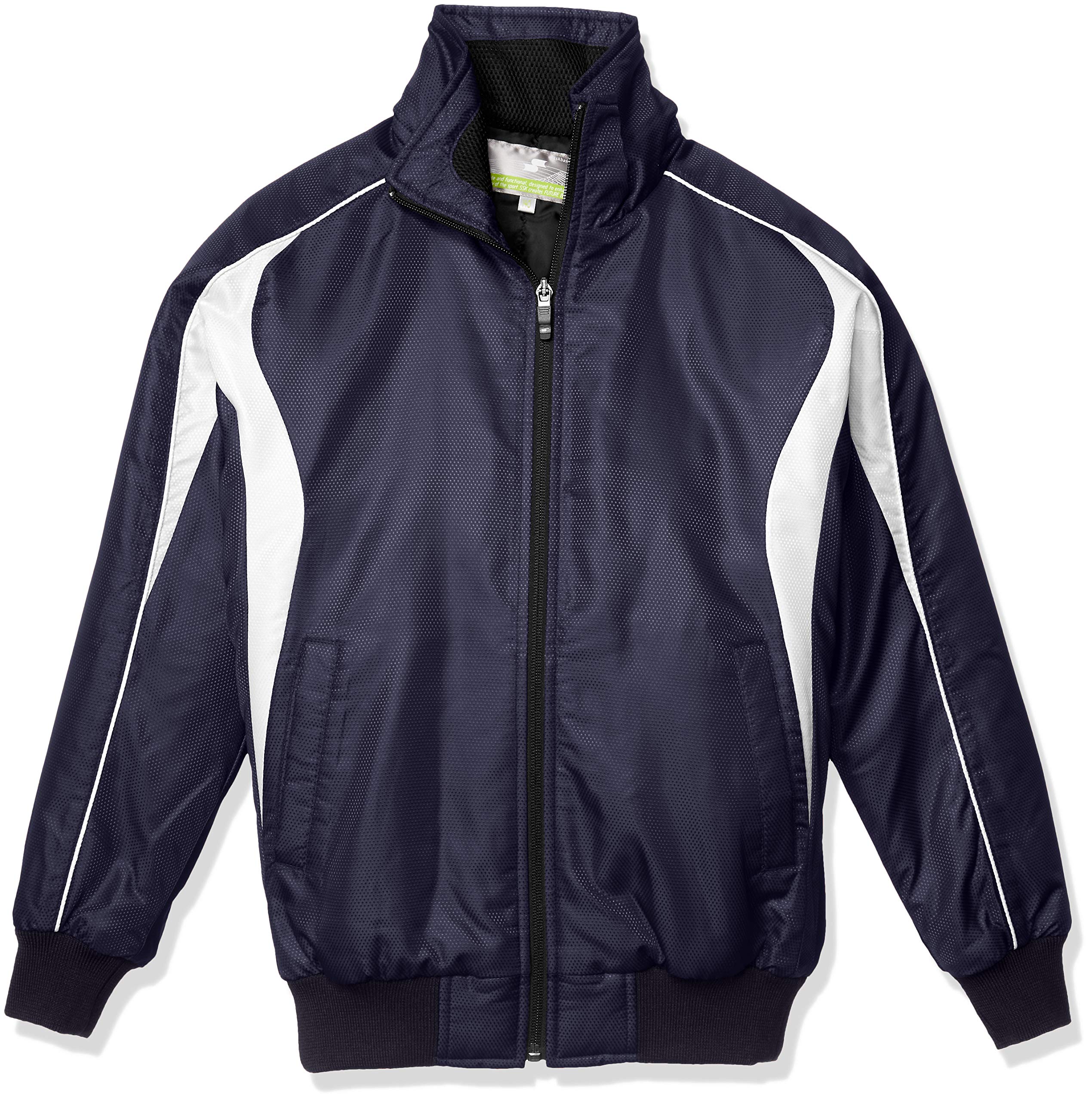 

Jacket Junior Ground Coat Front Full ZIP Boys Navy x White Japan 150 to Japanese size [SSK] (Padding) (7010) (equivalent 150)