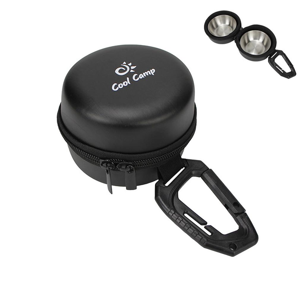 Przenośna miska dla zwierząt na zewnątrz, podwójna miska do karmienia psów, torba podróżna z szybkim mocowaniem, zestaw naczyń dla zwierząt