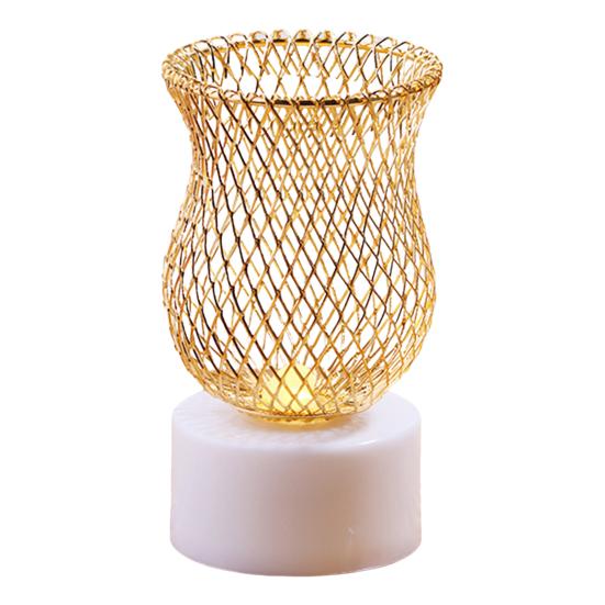 Star Moon Iron Art Mesh Candlestick Candle Lamp Rustic Style Display Mold Ramadan Eid Mubarak Festive Decoration