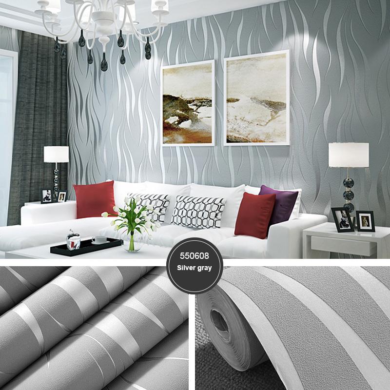

1 рулон Новые минималистичные 3D обои в полоску с изгибом из нетканого материала для гостиной, спальни, ресторанов, обои с узором «водная волна» 9.5mx53cm