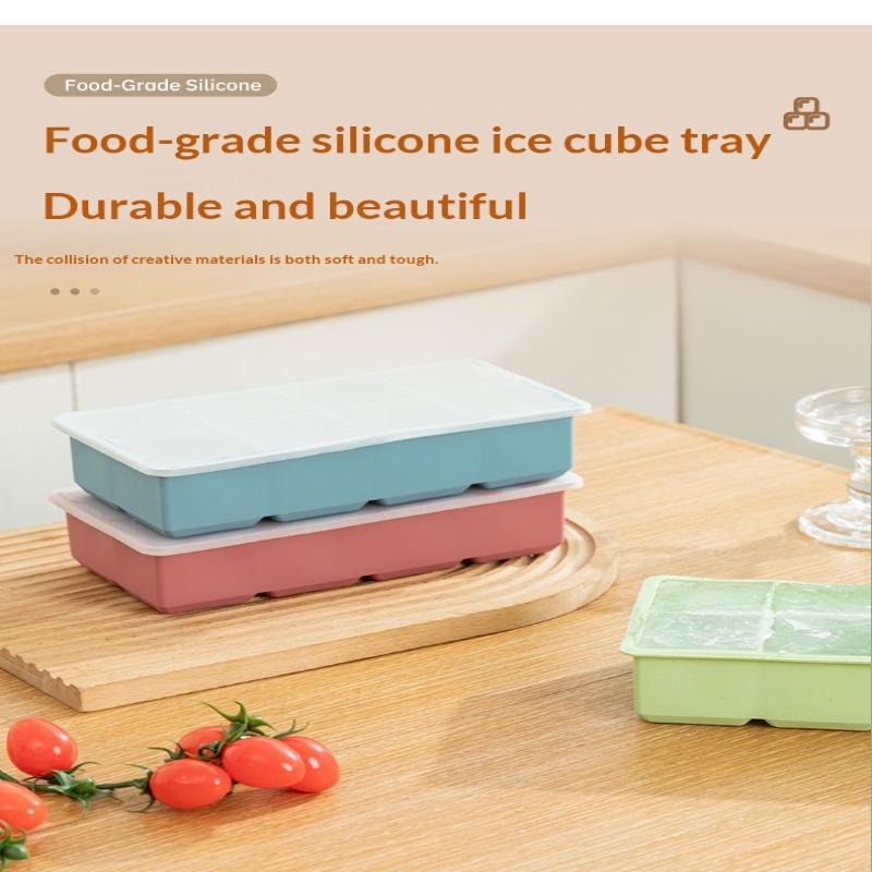 Food Grade Silicone Ice Tray 4/6 Grid Large Cubes Perfect for Summer Parties