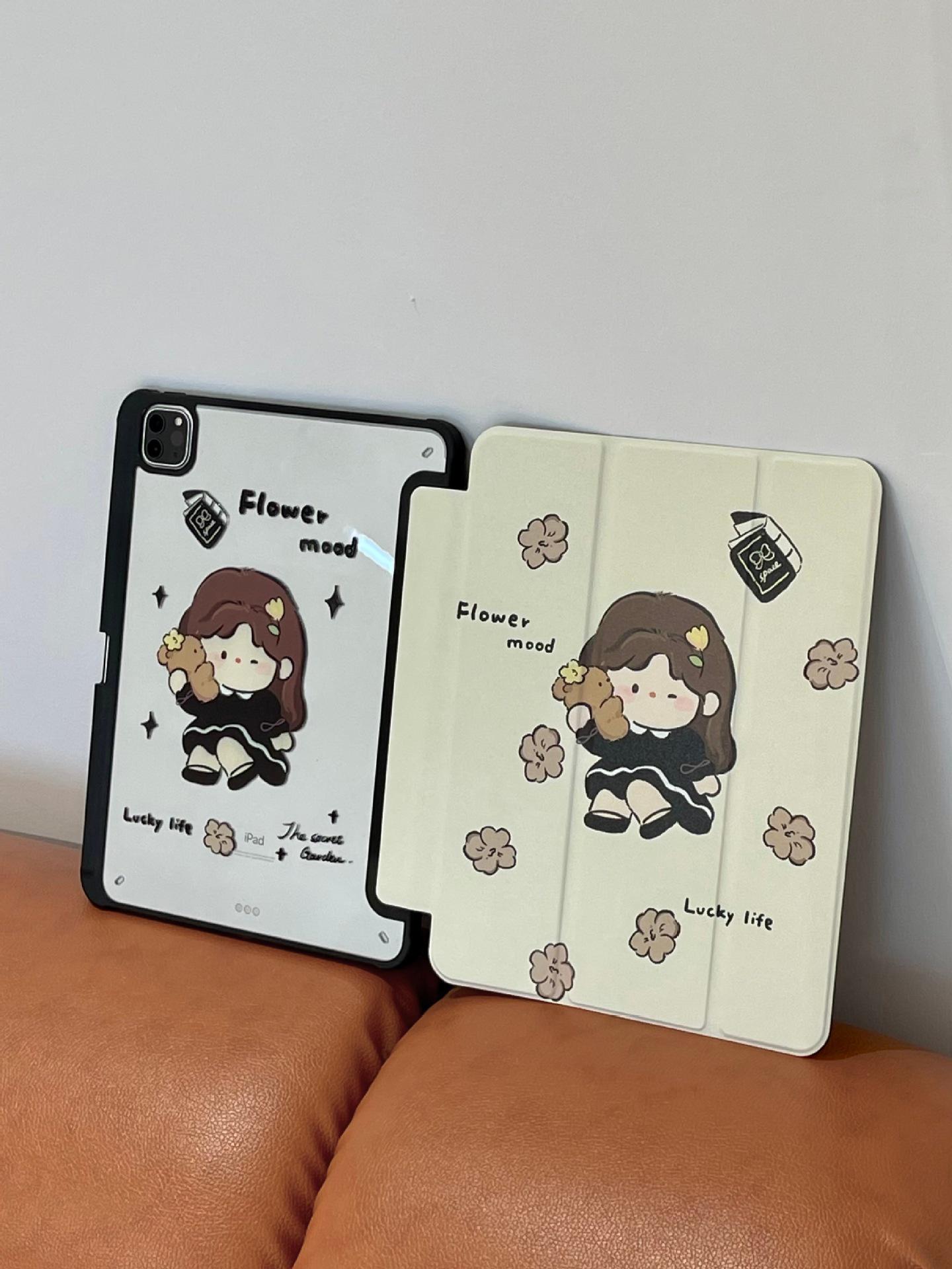 

Triple-Fold French Floral iPad Mini 6/Pro 20252 Case iPad mini6/7 (8.3-inch)