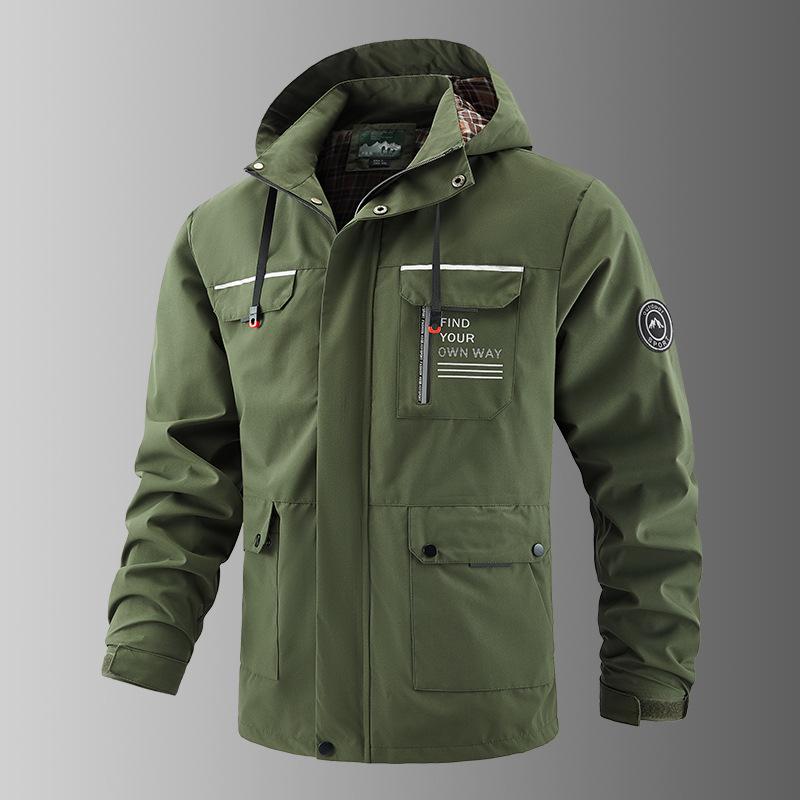 Men's Spring/Autumn European & American Casual Workwear Jacket: Loose Fashion Trench Coat
