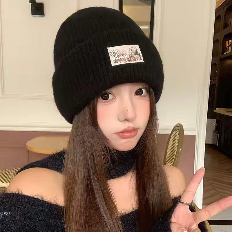 Big Head Circumference Knitted Hat for Men and Women, Warm and Cold In Autumn and Winter, Couple Ear Protection Wool Hat, Small Face, Ski Cold Hat Tid
