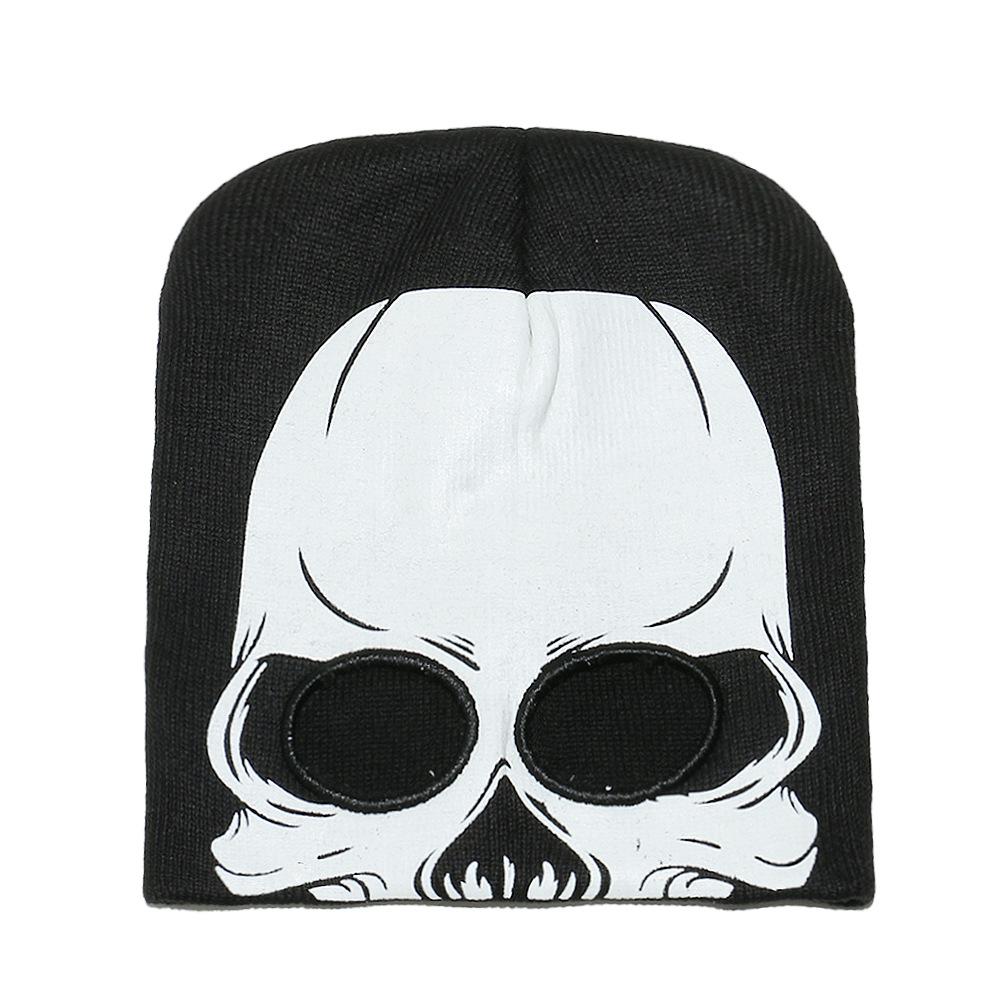Autumn and Winter Personality Funny Wool Hat Male Riding Skull Alien Cat Knitted Hat Halloween