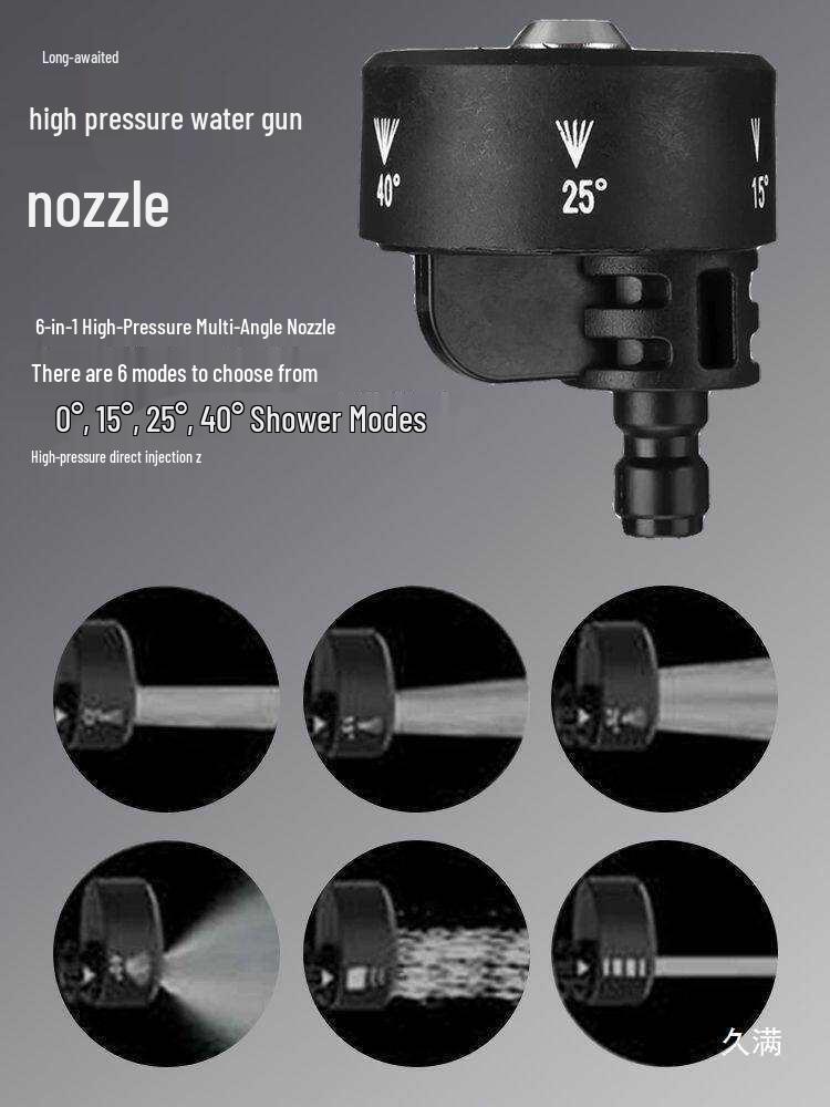 Multi-Function Wireless High-Pressure Lithium Battery Rotating Nozzle with Multiple Water Outlets
