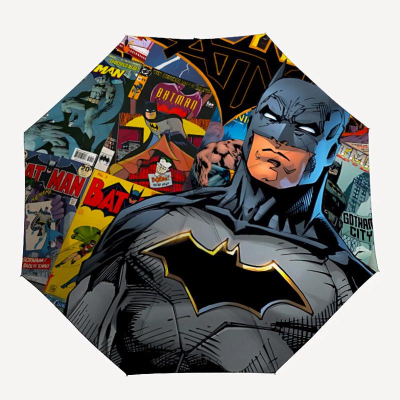1pc Batman 8-Ribs Sturdy Frame, Automatic Open/Close, Durable & Colorful Ideal for Beach, Travel, And All Seasons10065