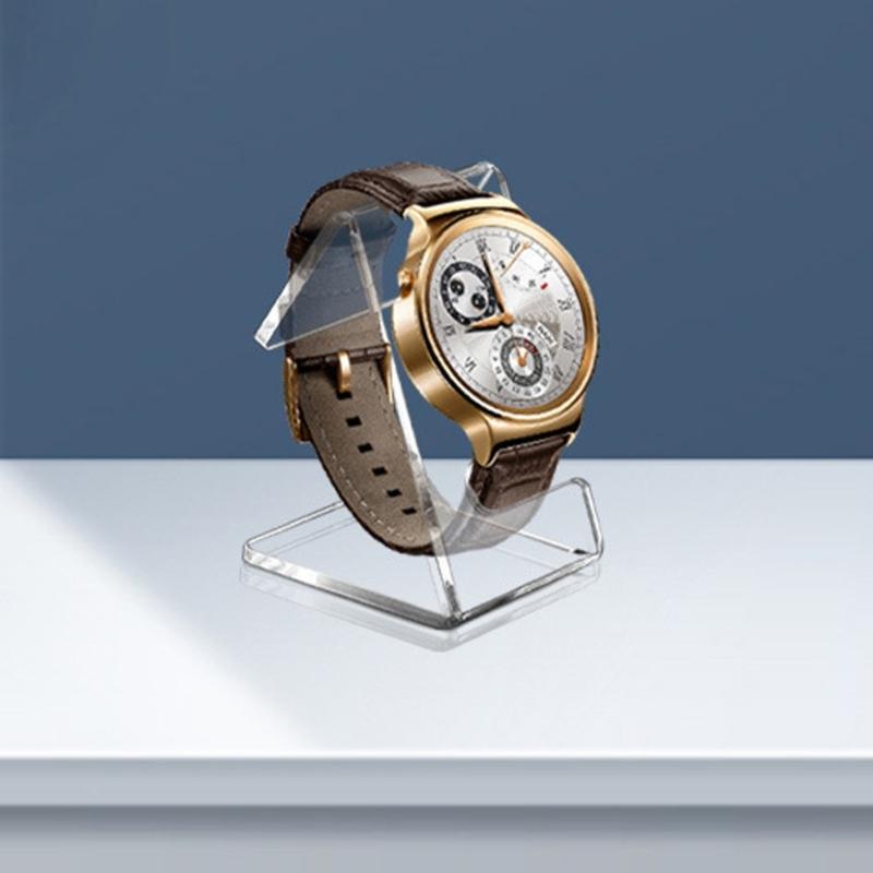 Premium Clear Watch Holder with Tilted Display Angle for Jewelry Photography Acrylic Watch Display Stand