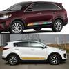 2PCS Car Stickers For Kia Sorento R 1 2 4 BL UM XM MQ4 Auto Tuning Accessories Side Strips Styling Vinyl Graphics Decor Decal