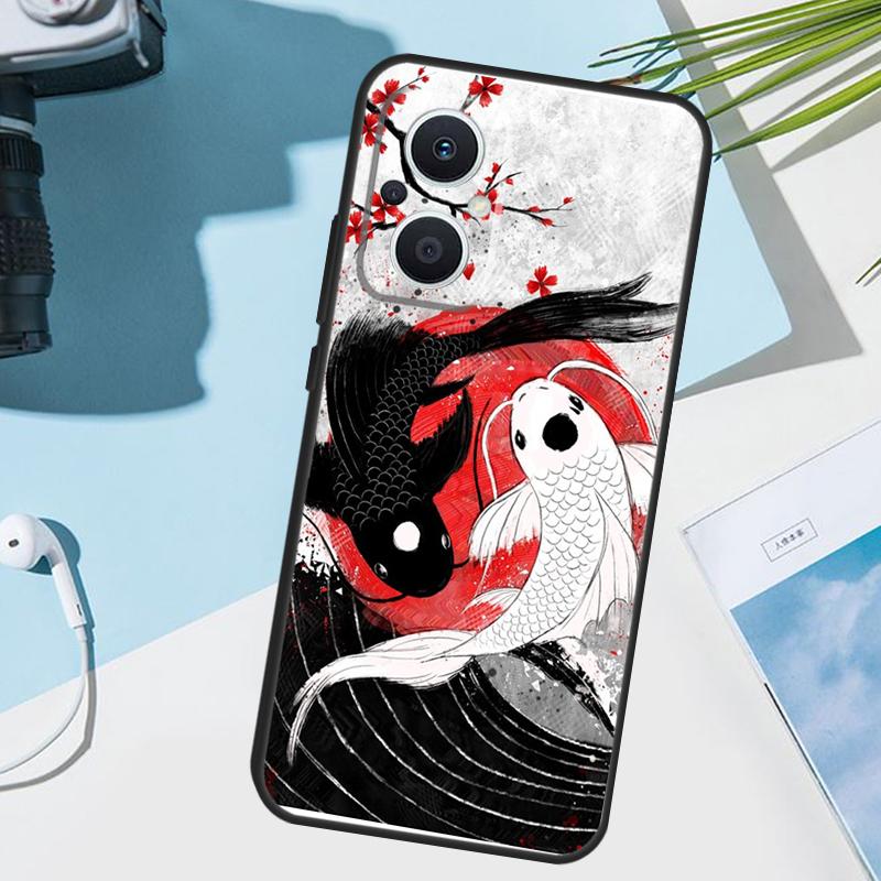 Yin Yang Koi Case For OPPO Reno 13F 13 12 11 F 8T 7 8 10 Pro OPPO Find X8 X6 Pro X3 X5 Lite Cover Funda