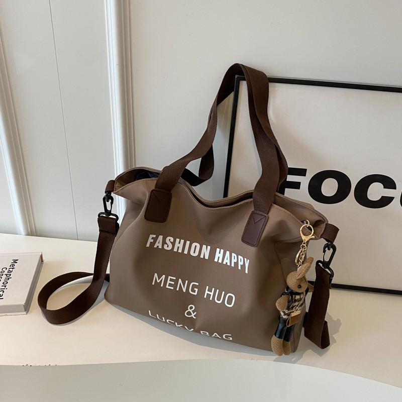Canvas Tote Bag Womens Casual Large Capacity Shoulder Handbag For School And Daily Use