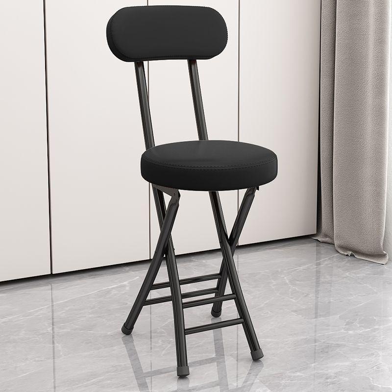 Compact Folding Dining and Leisure Chair with Backrest for Home and Dormitory