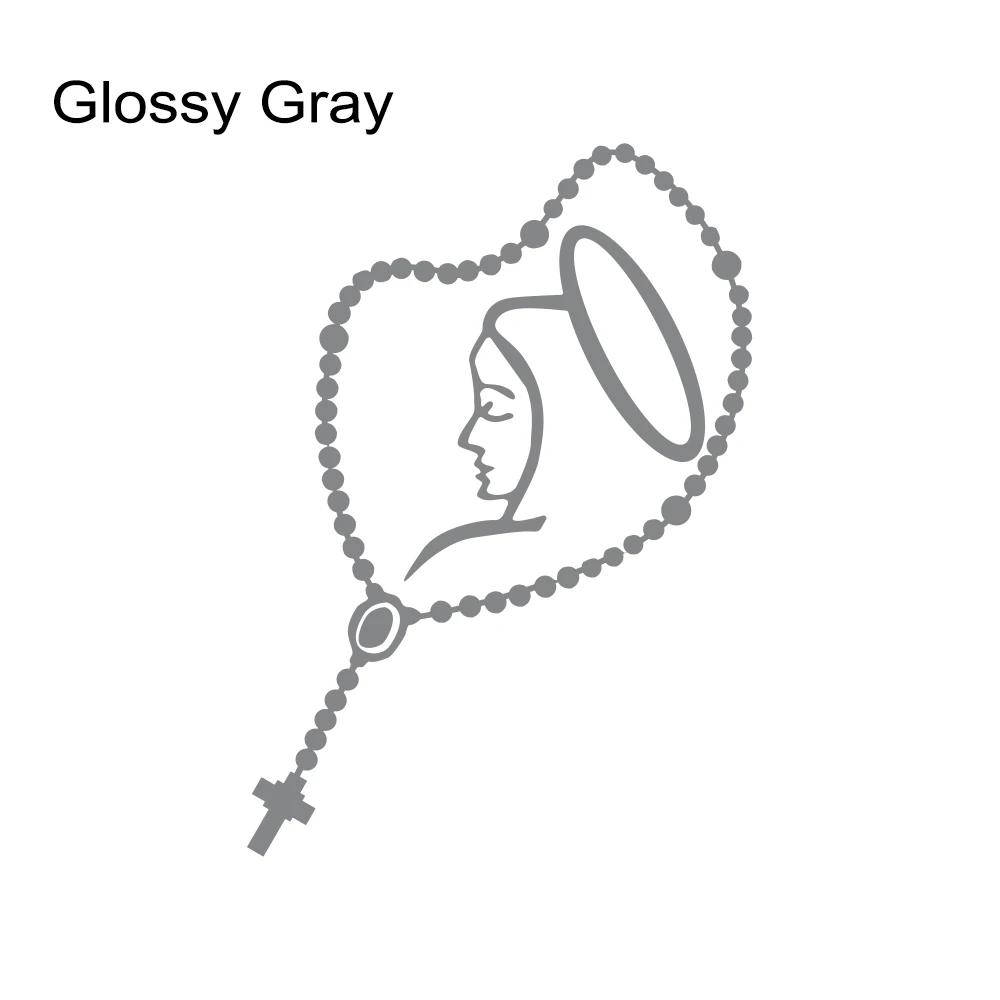 Car Sticker Creative Rosary Virgin Mary Fatima Vinyl Decal Waterproof DIY Body Window Door Car Exterior Decoration Accessories