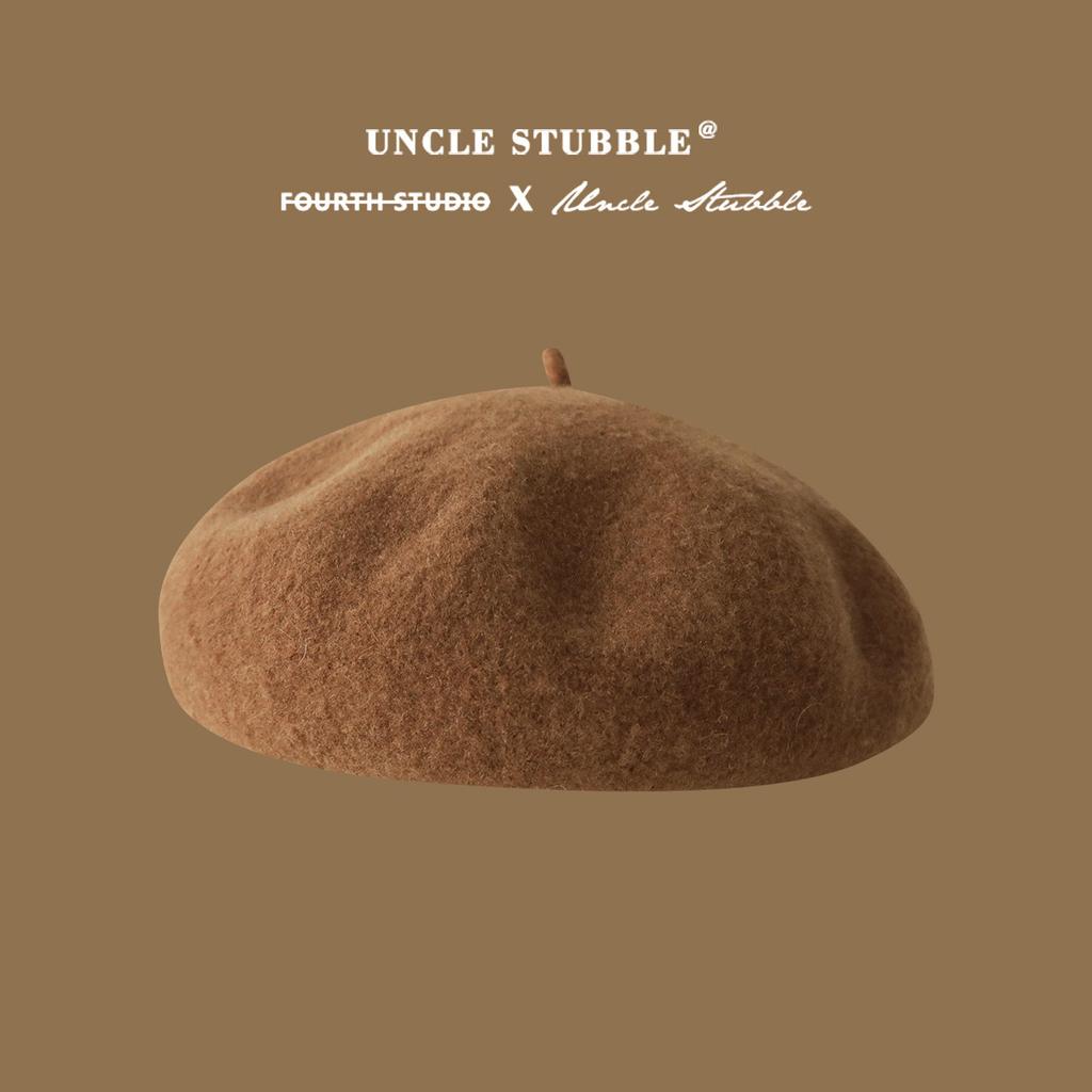 High Quality Wool Beret Not Easy To Pill Korean Version Solid Color Retro Painter's Hat for Girls To Show Their Temperament