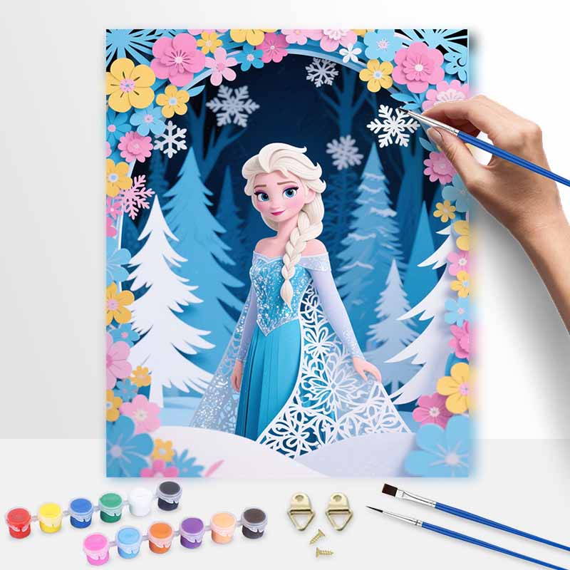 Disney Ice Queen Oil Painting Hand Painting Art Kit Coloring Painting Handmade Diy Home Decoration Gift