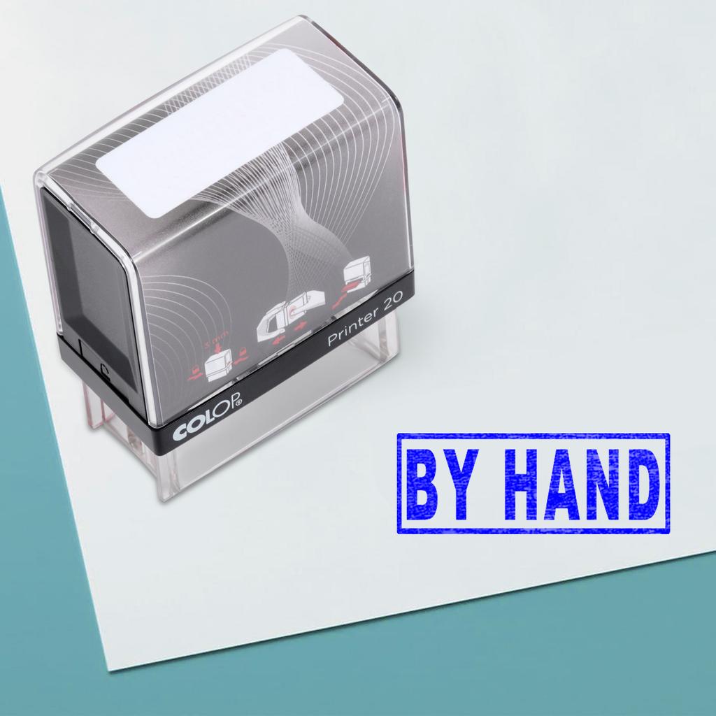 Printtoo Self Inking Rubber Stamp - Pre-Inked Office Stamp - Stationary Stamp - COLOP P20 Mini Stamper - Business Stamp - Red Ink