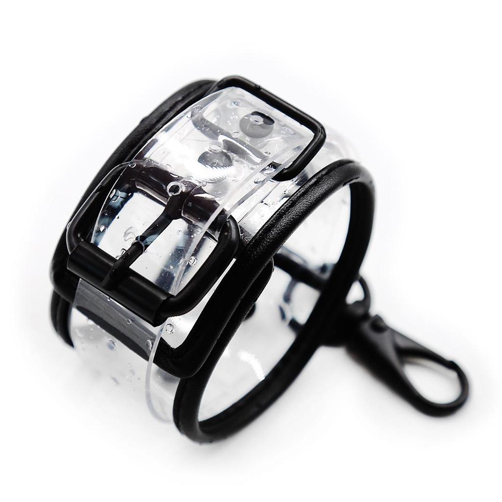 Transparent Leather Bondage Set: Handcuffs, Foot Cuffs, Neck Cuffs, and Dog Leash Collar