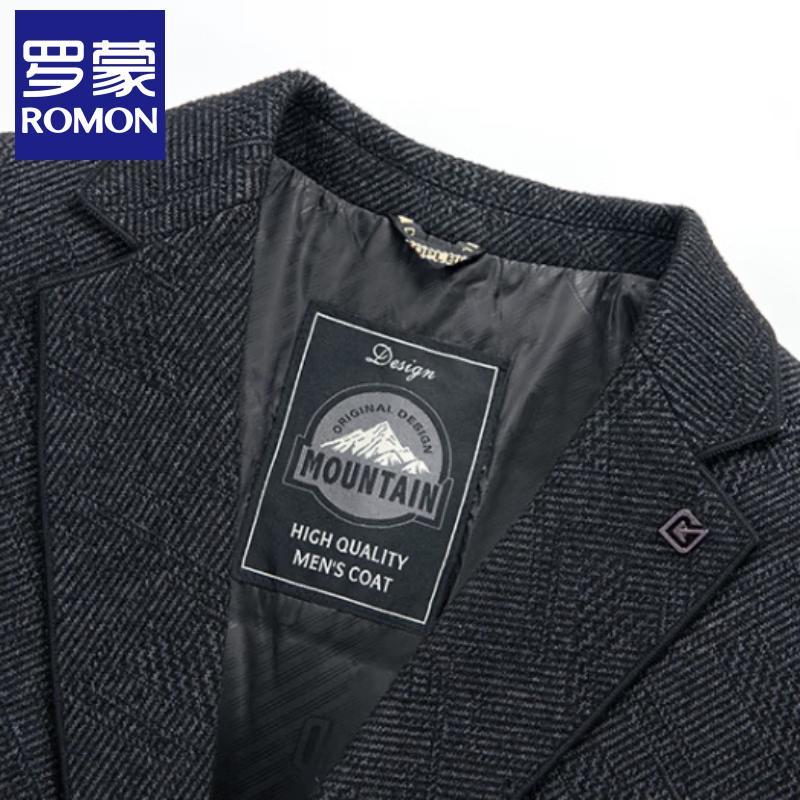 Romons Men's Winter Wool Blend Down Blazer