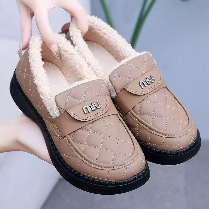 Thick-soled Non-slip Soft-soled Casual Cotton Shoes Autumn and Winter New Velvet Warm Fashion Doudou Shoes Women
