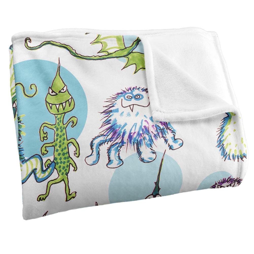 Jim Henson Signature Collection Silky Monster Doodles Supersoft Blanket