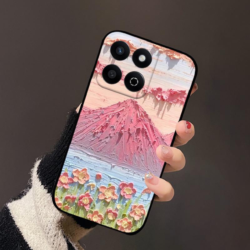 For Honor 200 Smart Case Luxury Fashion Painted Soft Protective Silicone Cases For Honor X7C Back Cover Phone Shell Fundas Coque