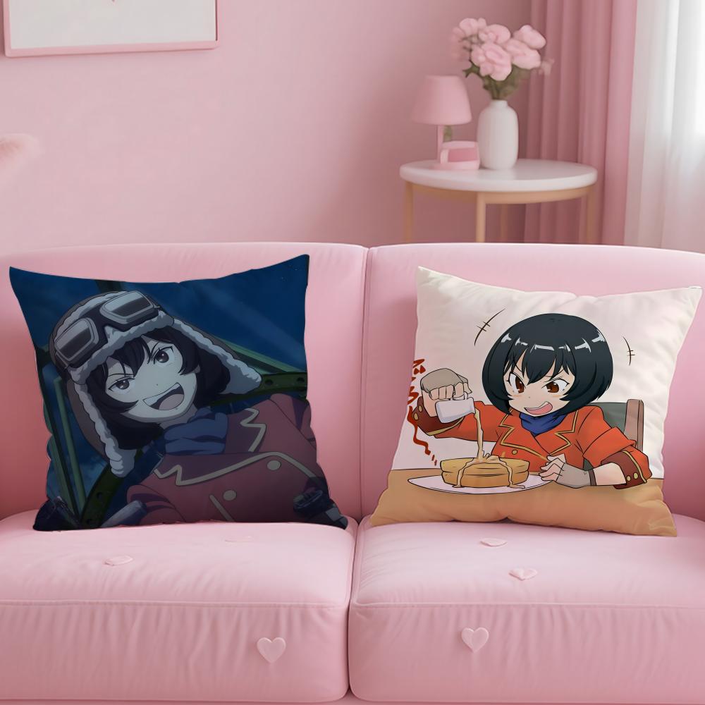 Action Anime The Magnificent Kotobuki Cushion Cover Soft & Easy-Wash Pillow Case – Versatile For Couch, Bed, Travel And Office