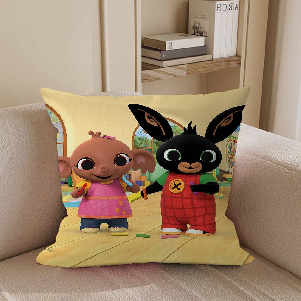 B-Bing Fumetto Coniglietti Design Foglie d'Acero Federa Cuscino Decorazione Felice Raccolta Autunnale Decorazione Festiva Federa