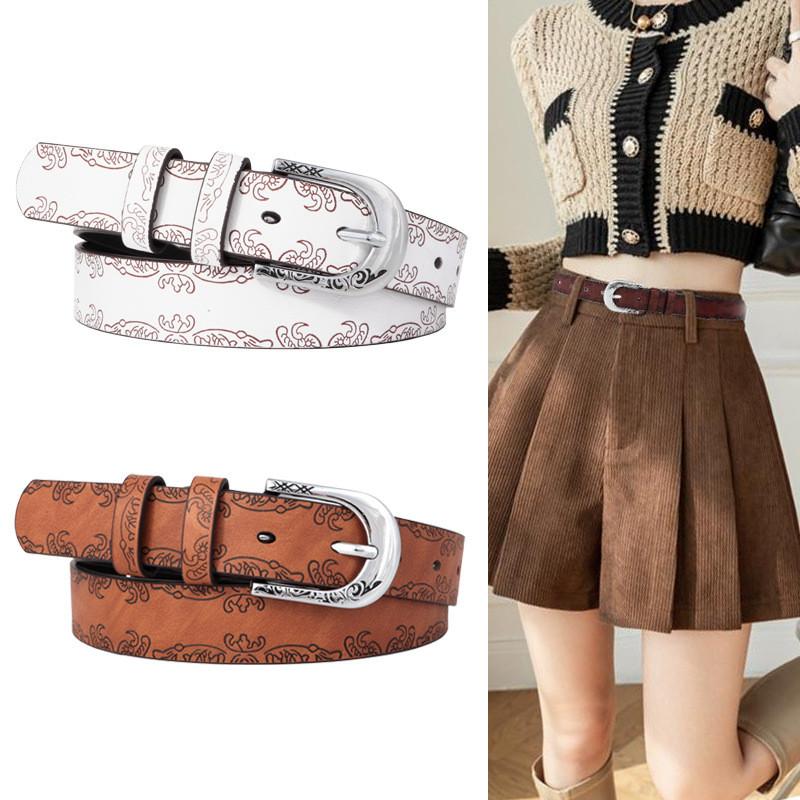 Style Retro Ethnic Belt Leaf Embossing Design Suitable For Daily Dressing